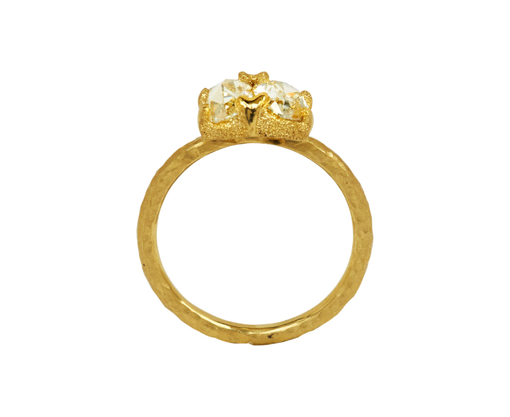 Oval Rose Cut Double Diamond Solitaire - TWISTonline 