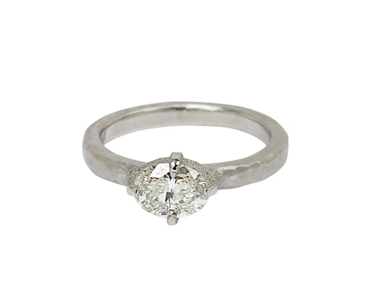 Oval Diamond Solitaire Ring
