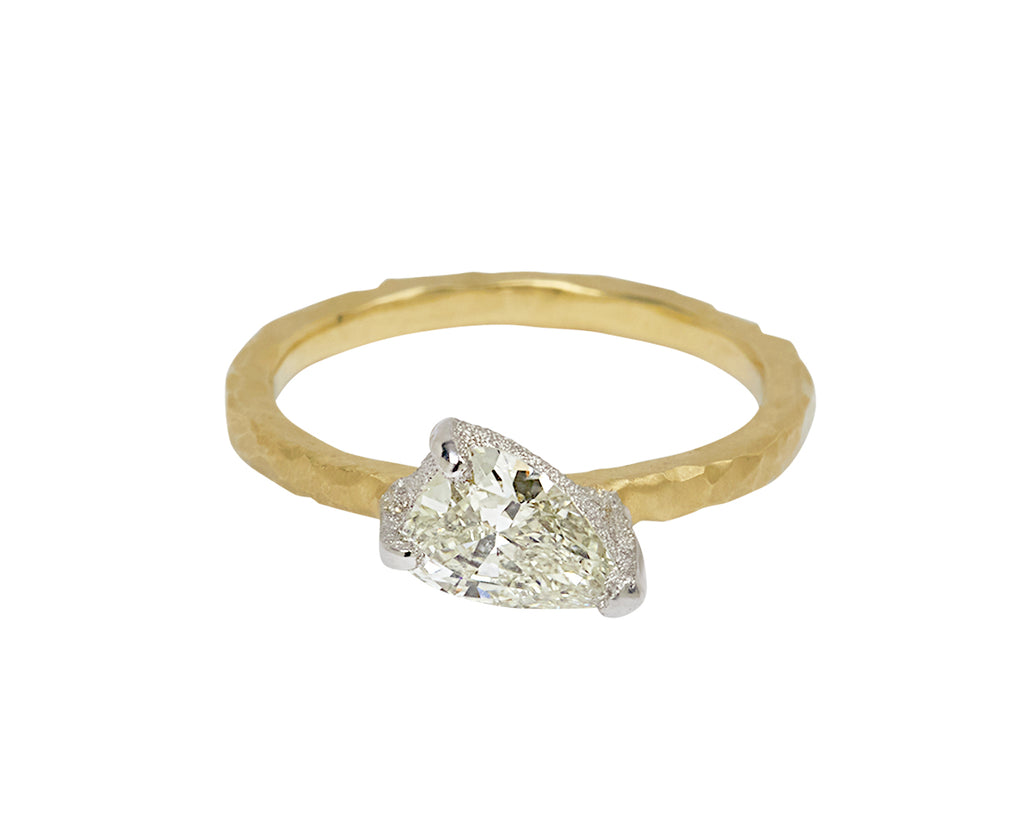 Pear Shaped Diamond Solitaire Ring