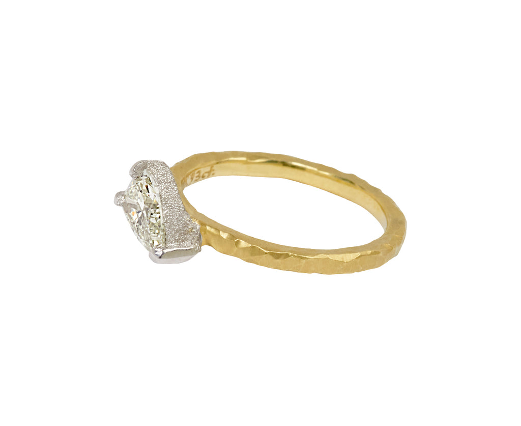 Pear Shaped Diamond Solitaire Ring