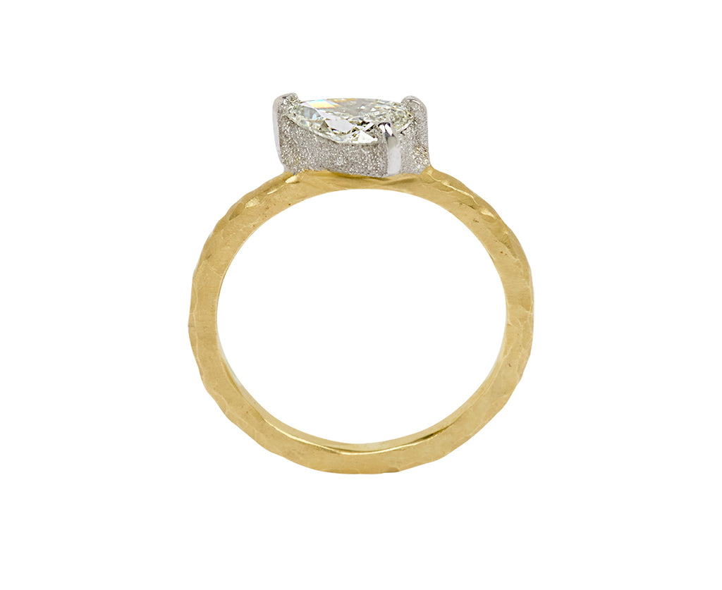 Pear Shaped Diamond Solitaire Ring