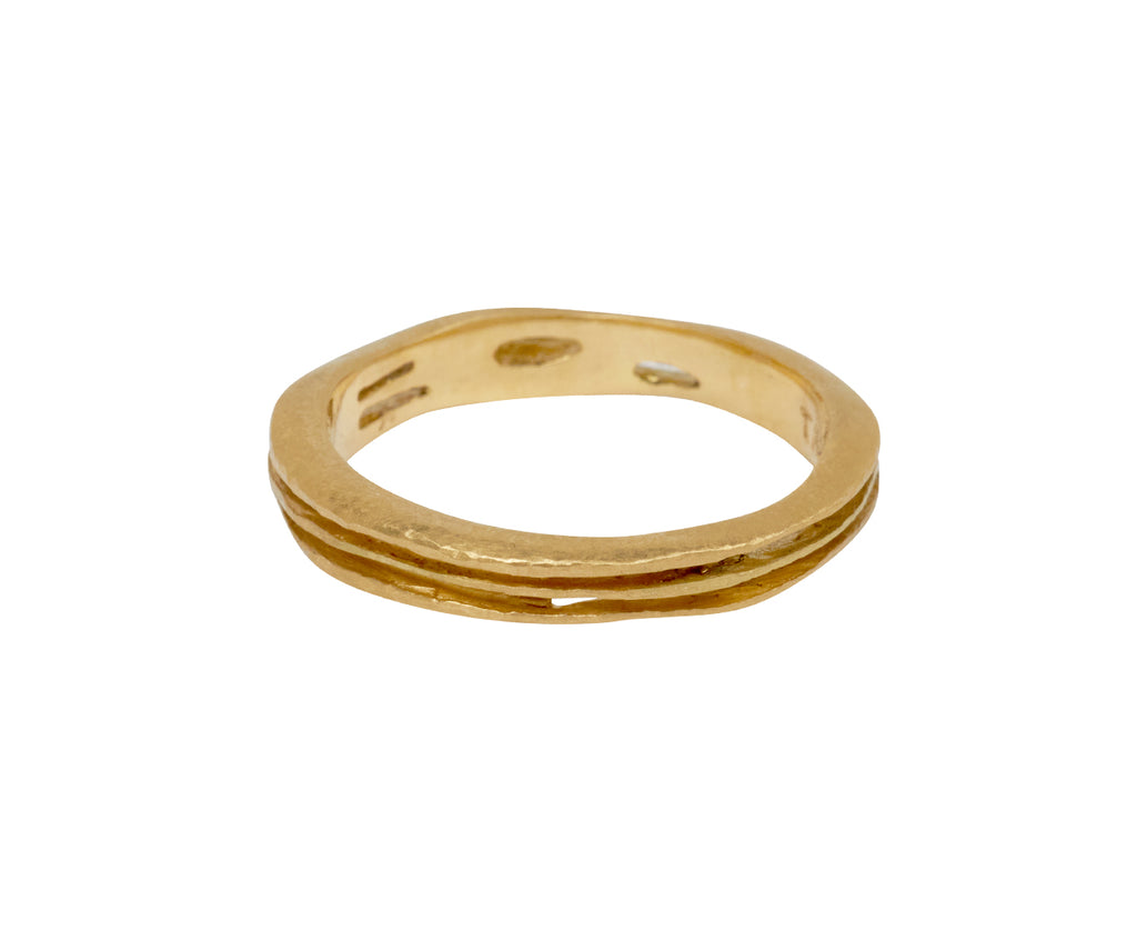 Wavy Three Thin Row Band
