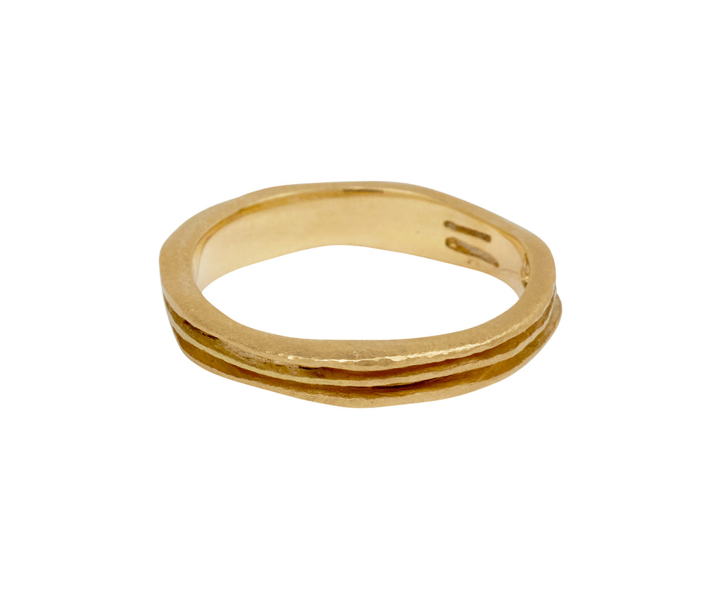 Wavy Three Thin Row Band