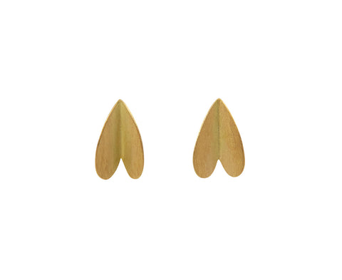 Large Golden Wings Stud Earrings