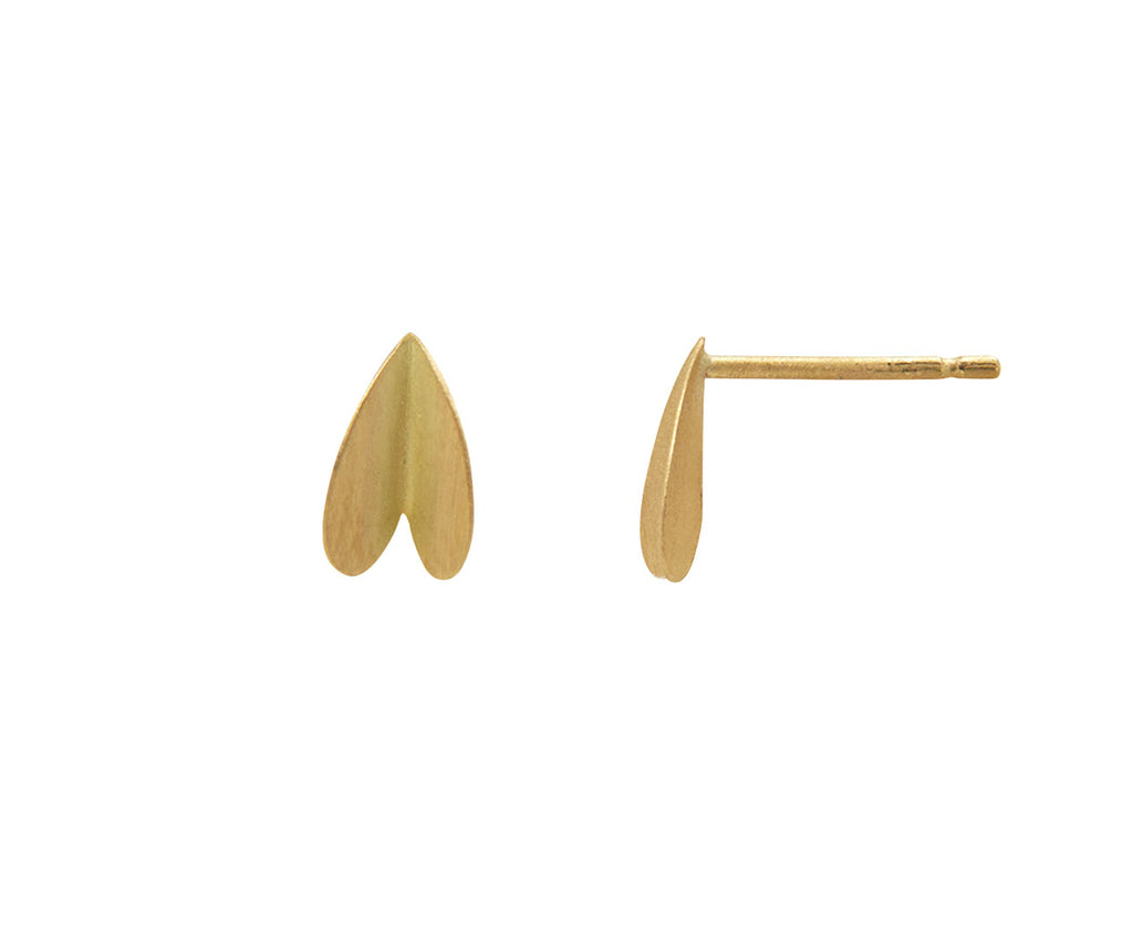 Large Golden Wings Stud Earrings