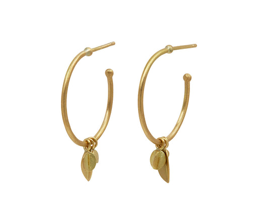 Golden Tiny Meadow Hoop Earrings