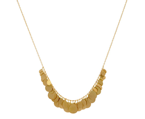 Golden Petals Arc Necklace