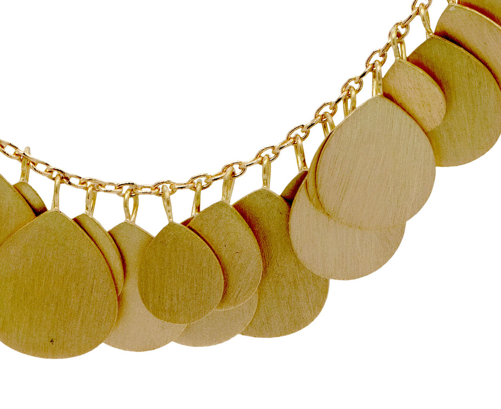 Golden Petals Arc Necklace