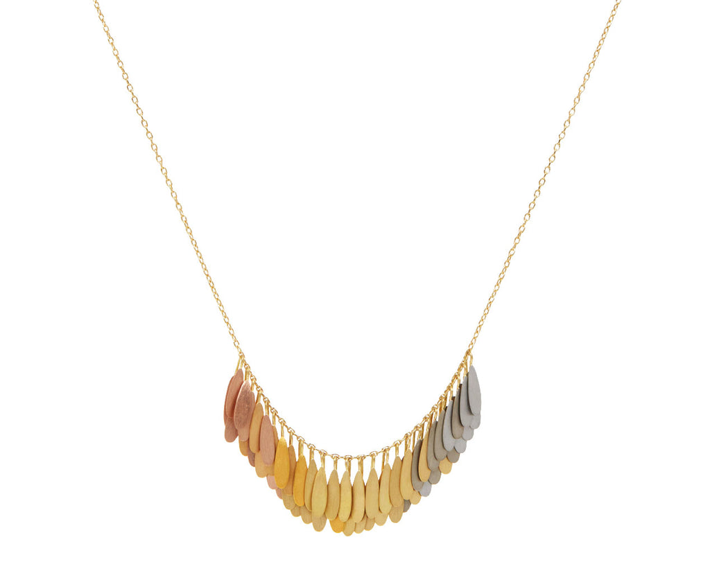 Rainbow Tiny Dandelion Arc Necklace