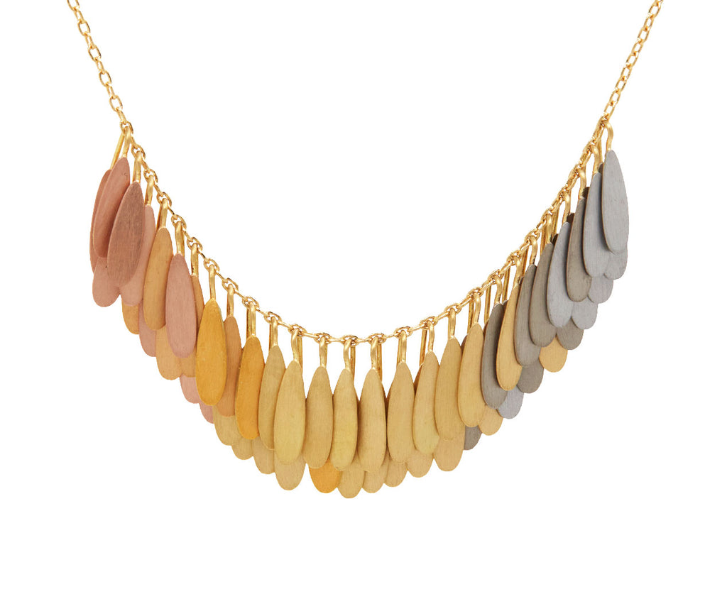 Rainbow Tiny Dandelion Arc Necklace