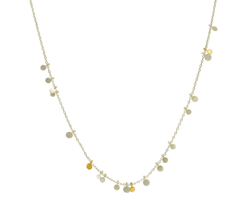 Silver and Gold Random Dots Necklace - TWISTonline 