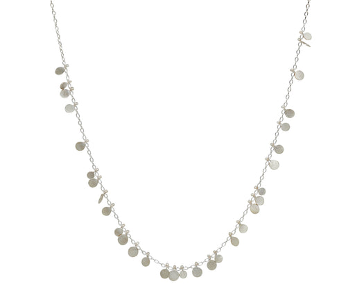 Long Silver Random Dots Necklace - TWISTonline 