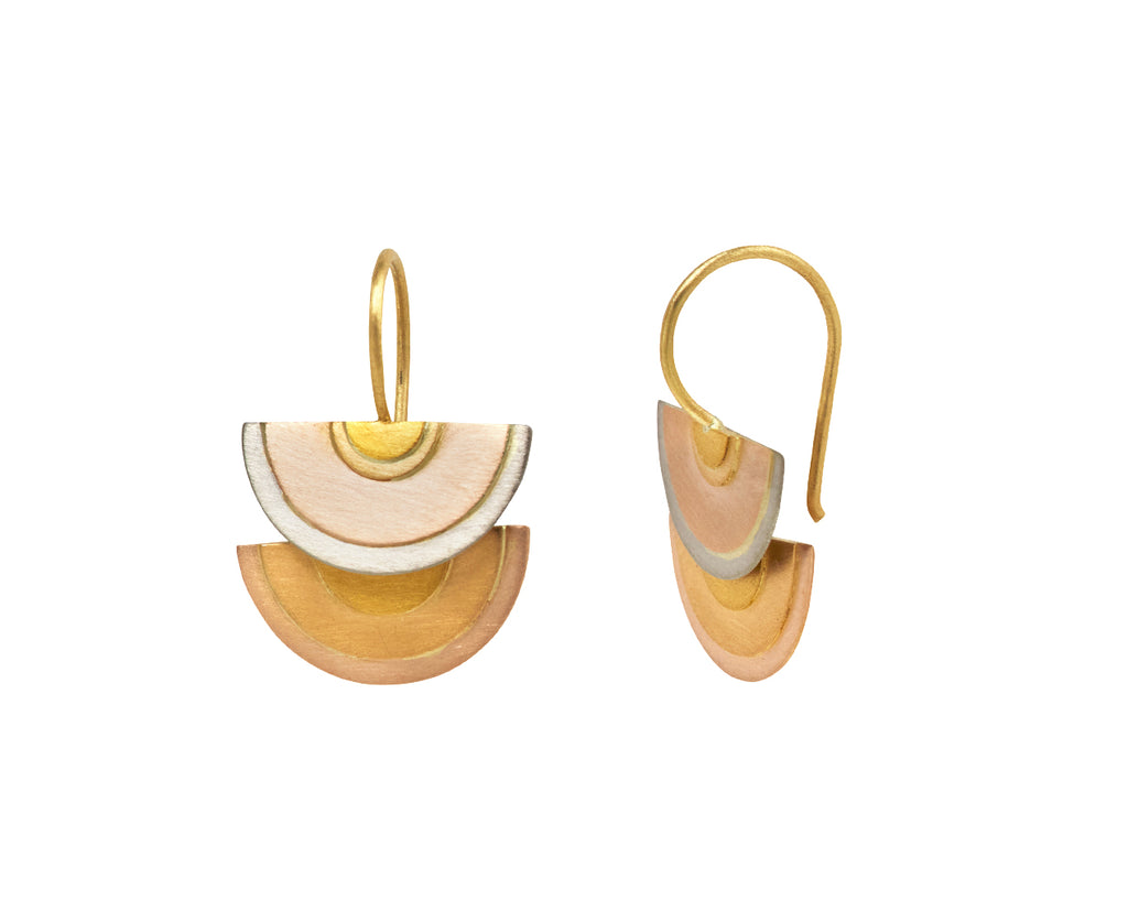 Rose Rainbow Sun Halo Earrings