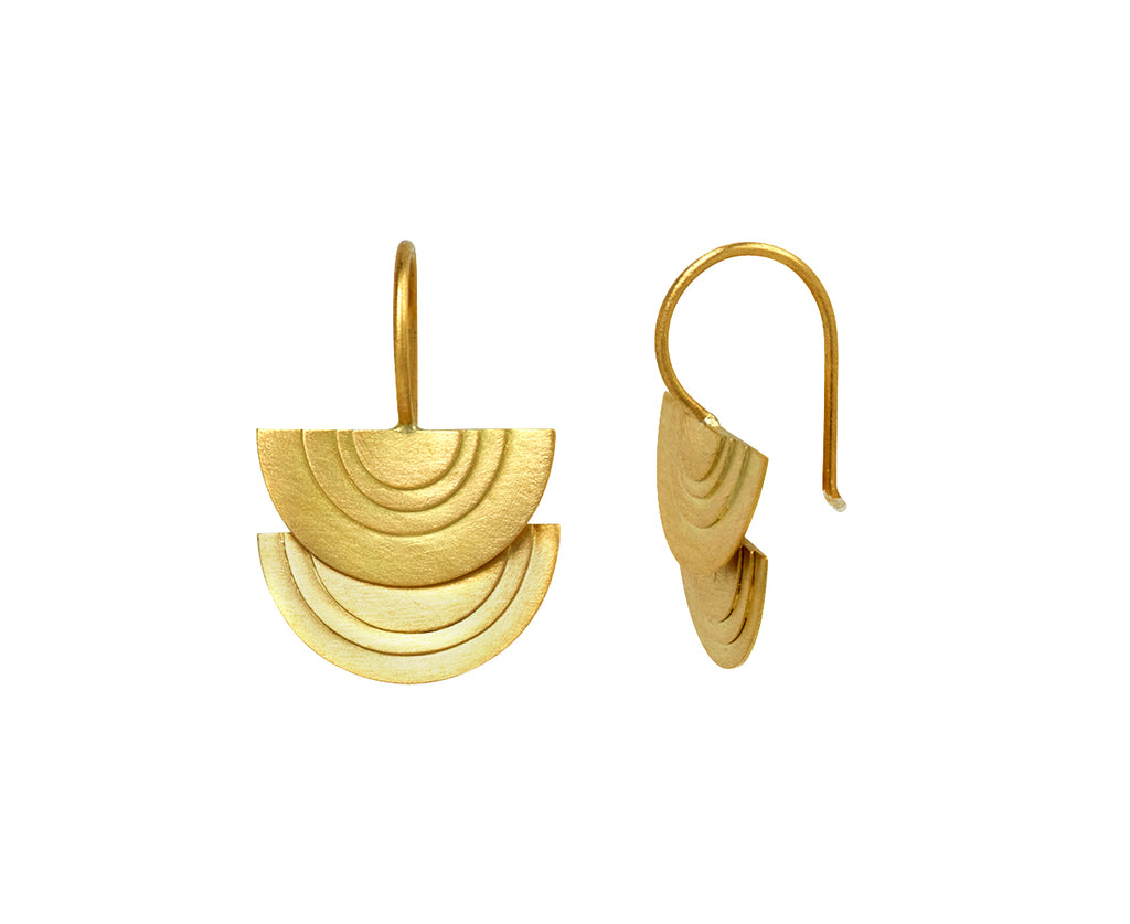 Gold Sun Halo Earrings