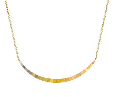 Rainbow Crescent Pendant Necklace