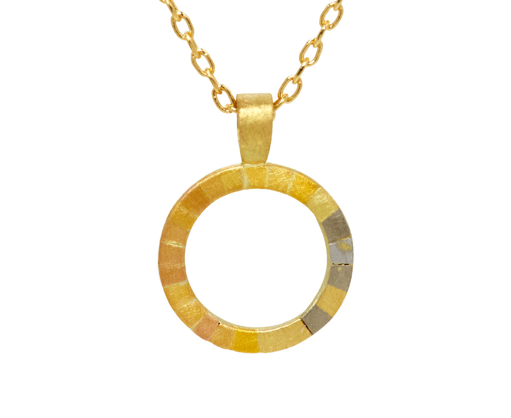 Rainbow Tiny Halo Pendant