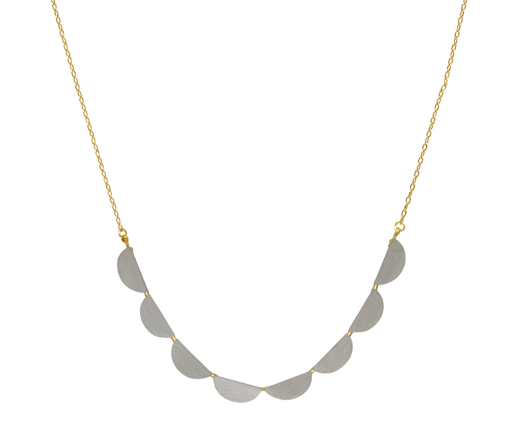 Platinum Half Moon Necklace
