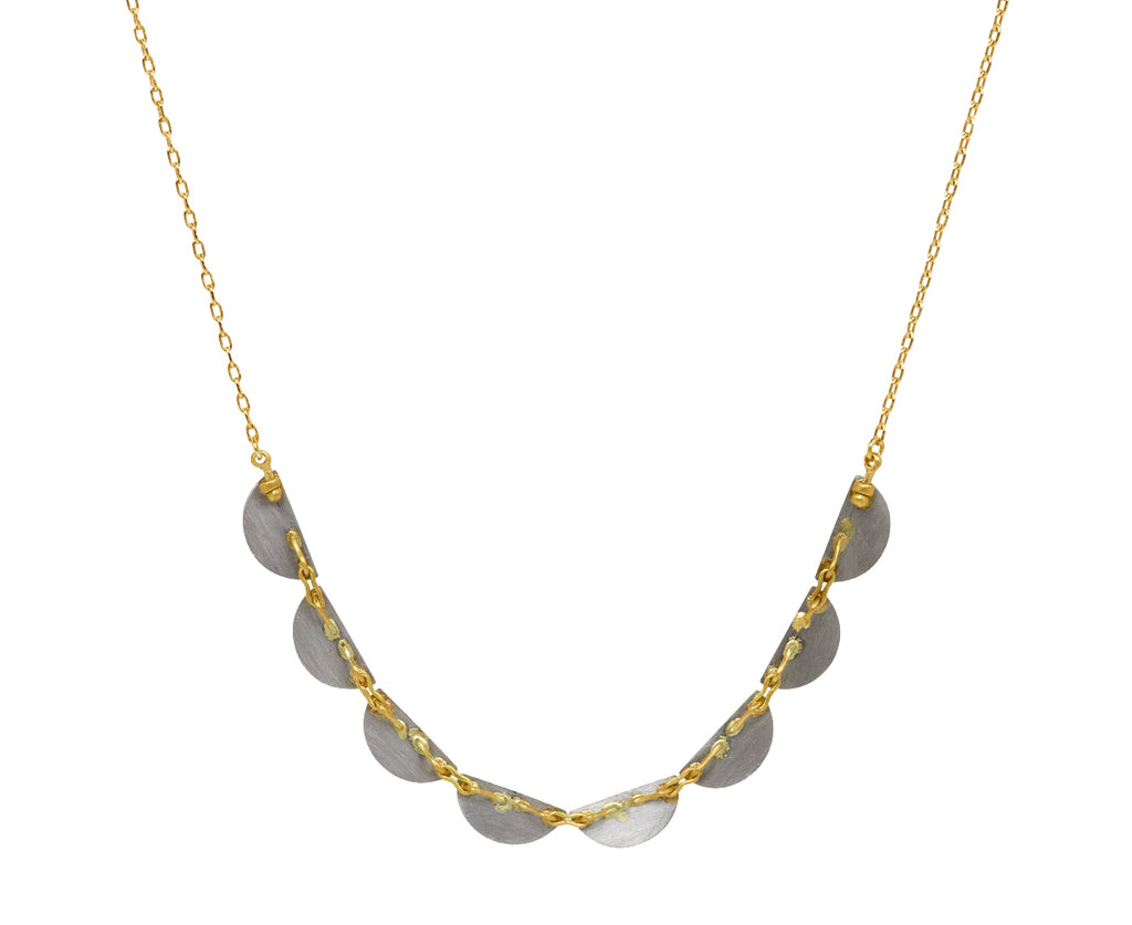 Platinum Half Moon Necklace