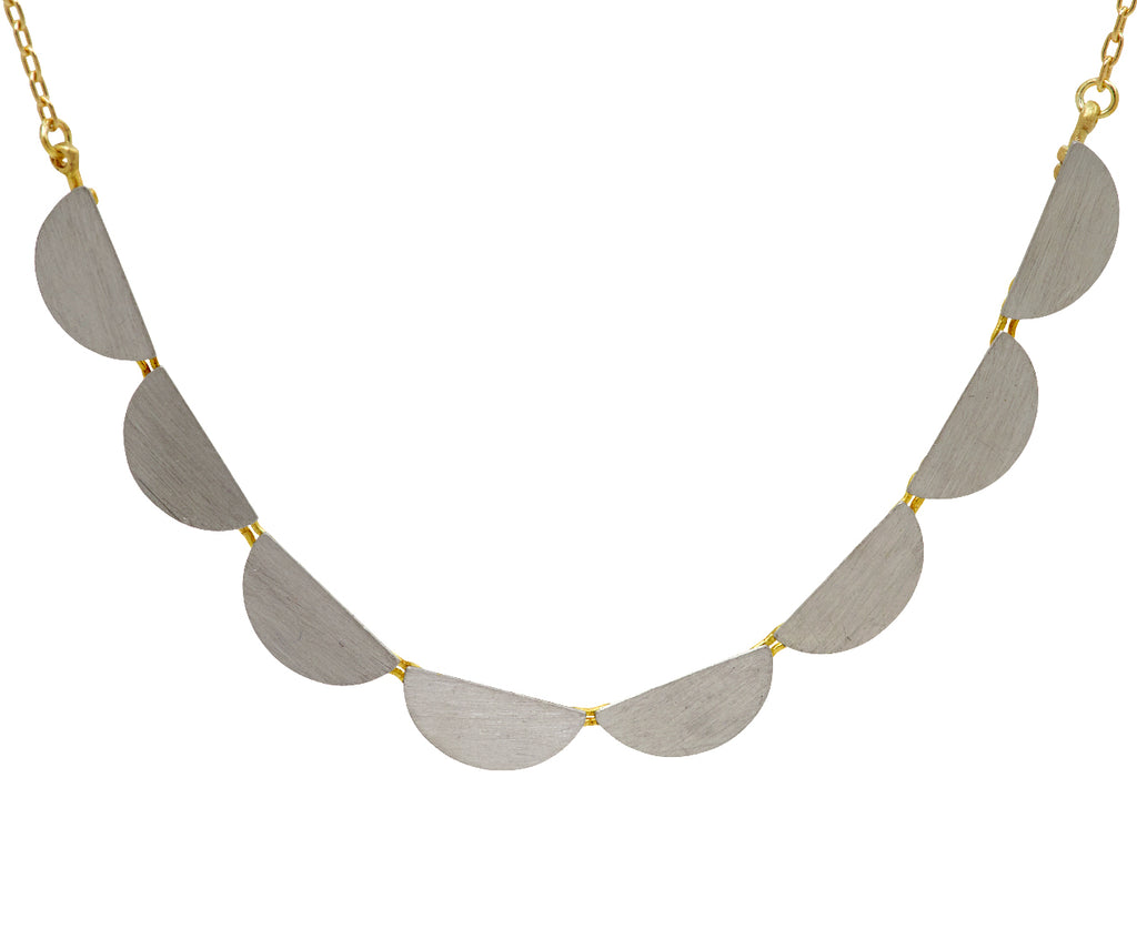 Platinum Half Moon Necklace