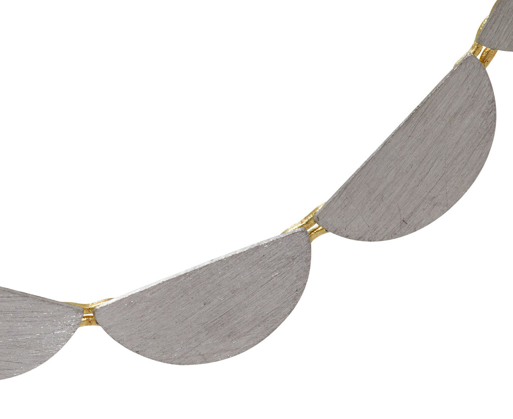 Platinum Half Moon Necklace