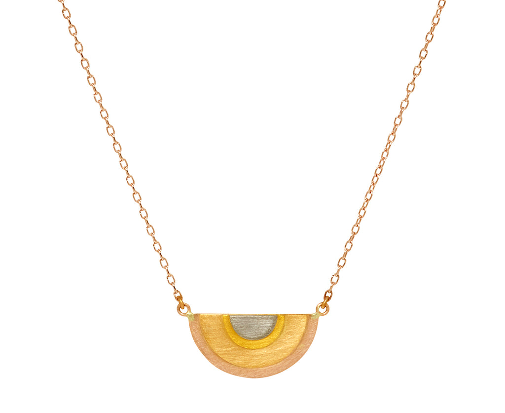 Rainbow Sun Halo Pendant Necklace