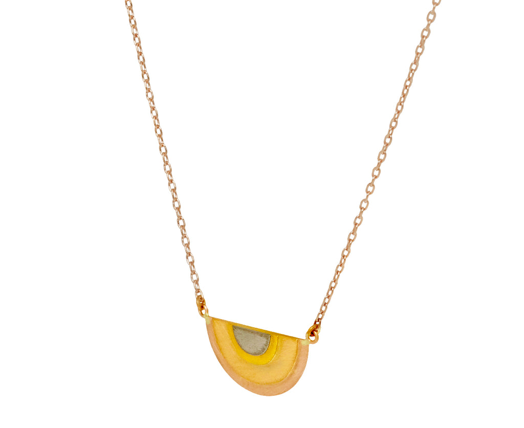 Rainbow Sun Halo Pendant Necklace