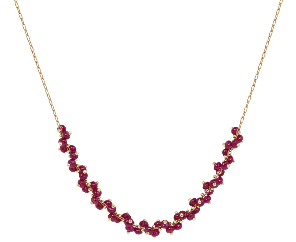 TenThousandThings Ruby Center Spiral Necklace