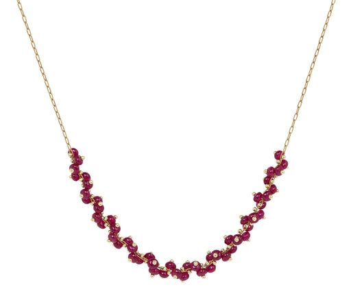TenThousandThings Ruby Center Spiral Necklace