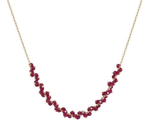 TenThousandThings Ruby Center Spiral Necklace
