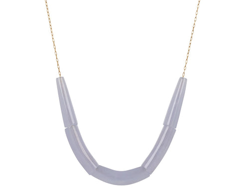 TenThousandThings Chalcedony Cut Stone Line Necklace