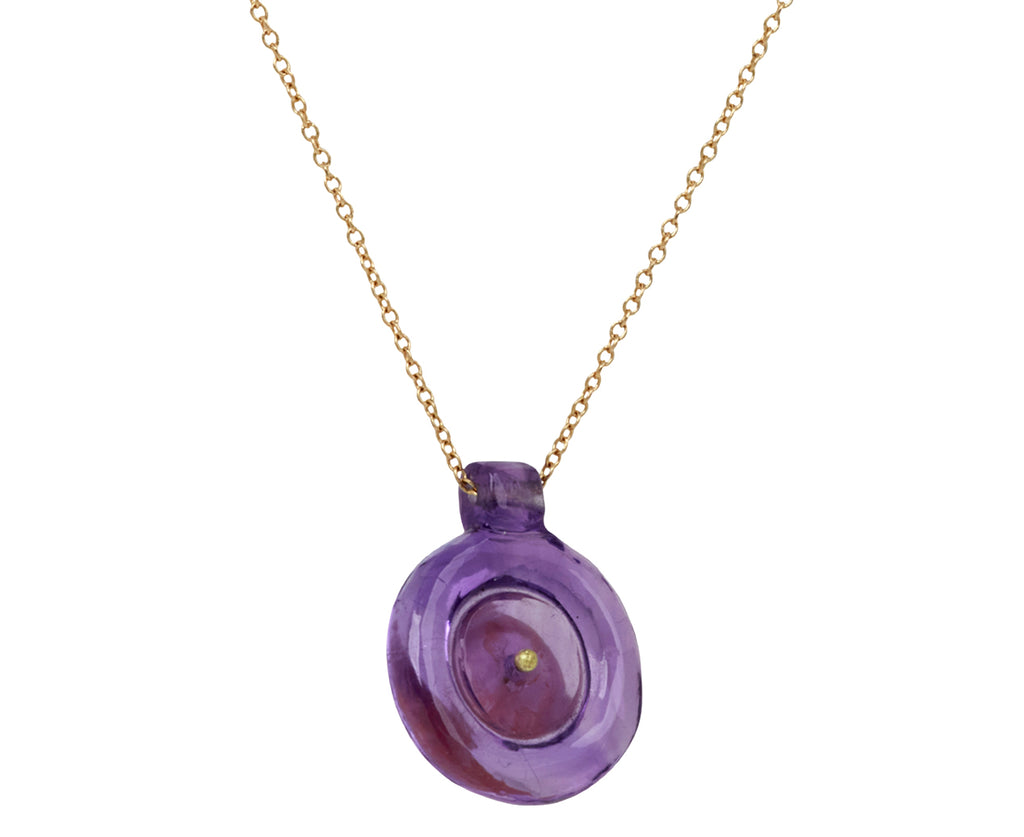 Amethyst and Pink Sapphire Bead Holder Necklace
