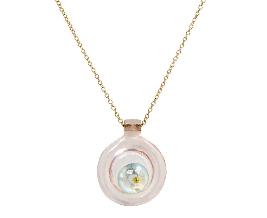 Crystal and Sapphire Bead Holder Necklace