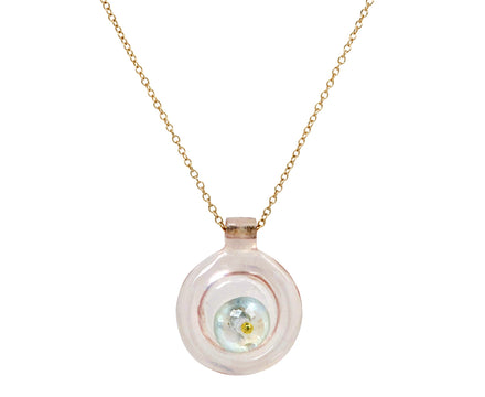 Crystal and Sapphire Bead Holder Necklace