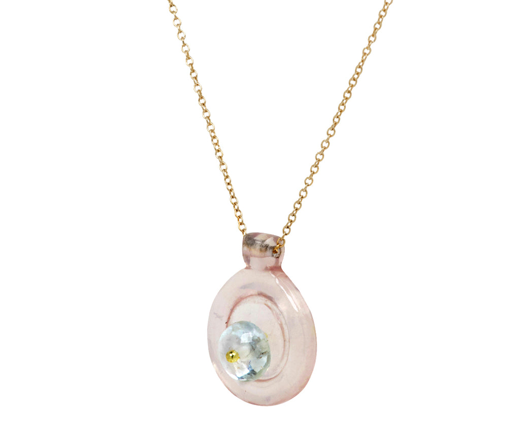 Crystal and Sapphire Bead Holder Necklace