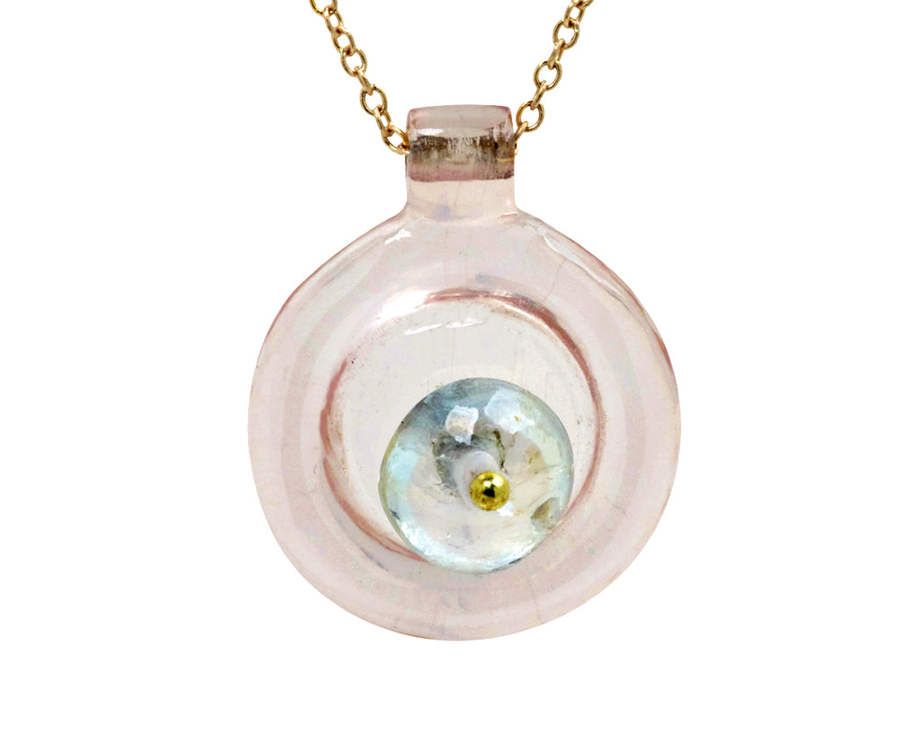 Crystal and Sapphire Bead Holder Necklace
