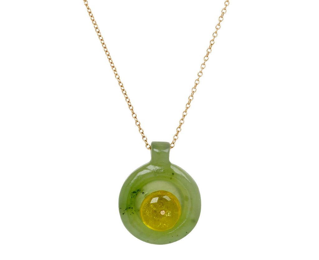 Jade and Sapphire Holder Bead Necklace