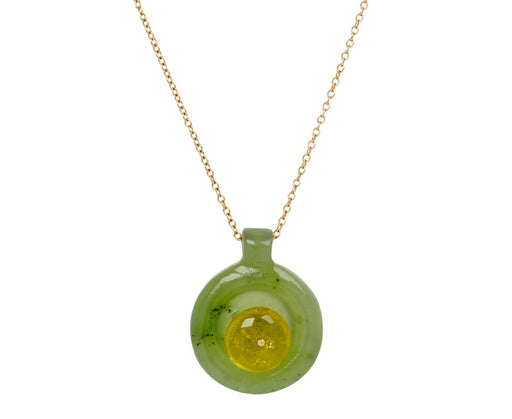 Jade and Sapphire Holder Bead Necklace
