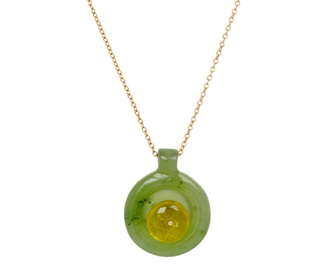 Jade and Sapphire Holder Bead Necklace