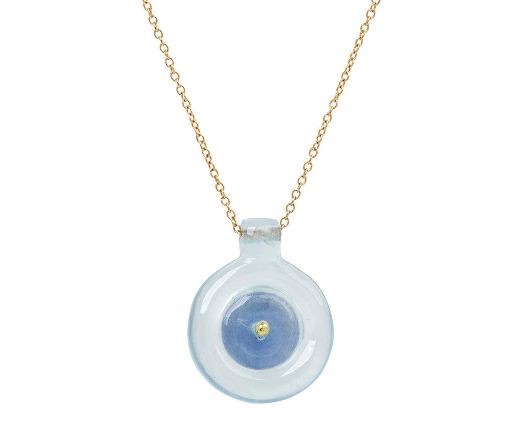 Aquamarine and Sapphire Bead Holder Necklace