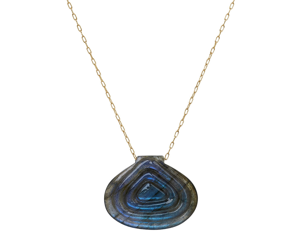 Labradorite Carved Tapiz Bead Necklace