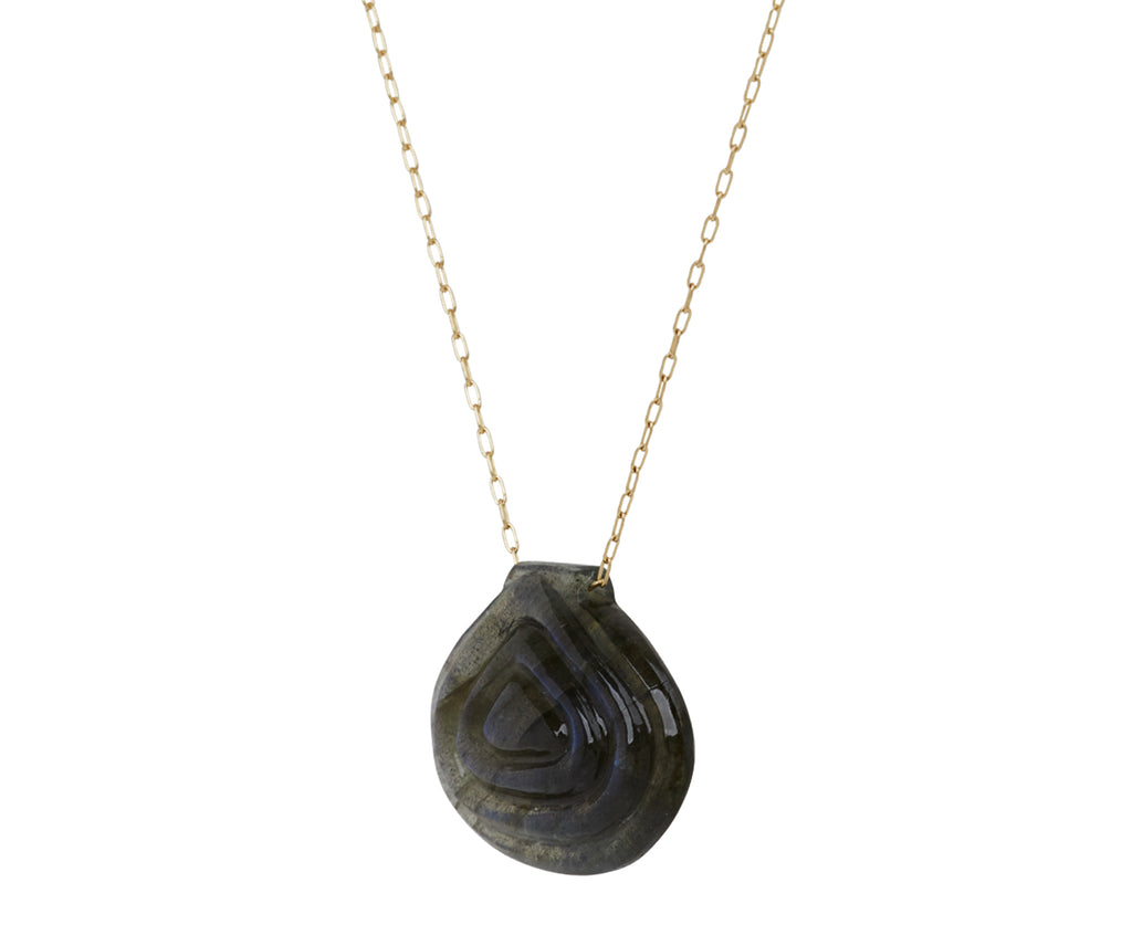 Labradorite Carved Tapiz Bead Necklace