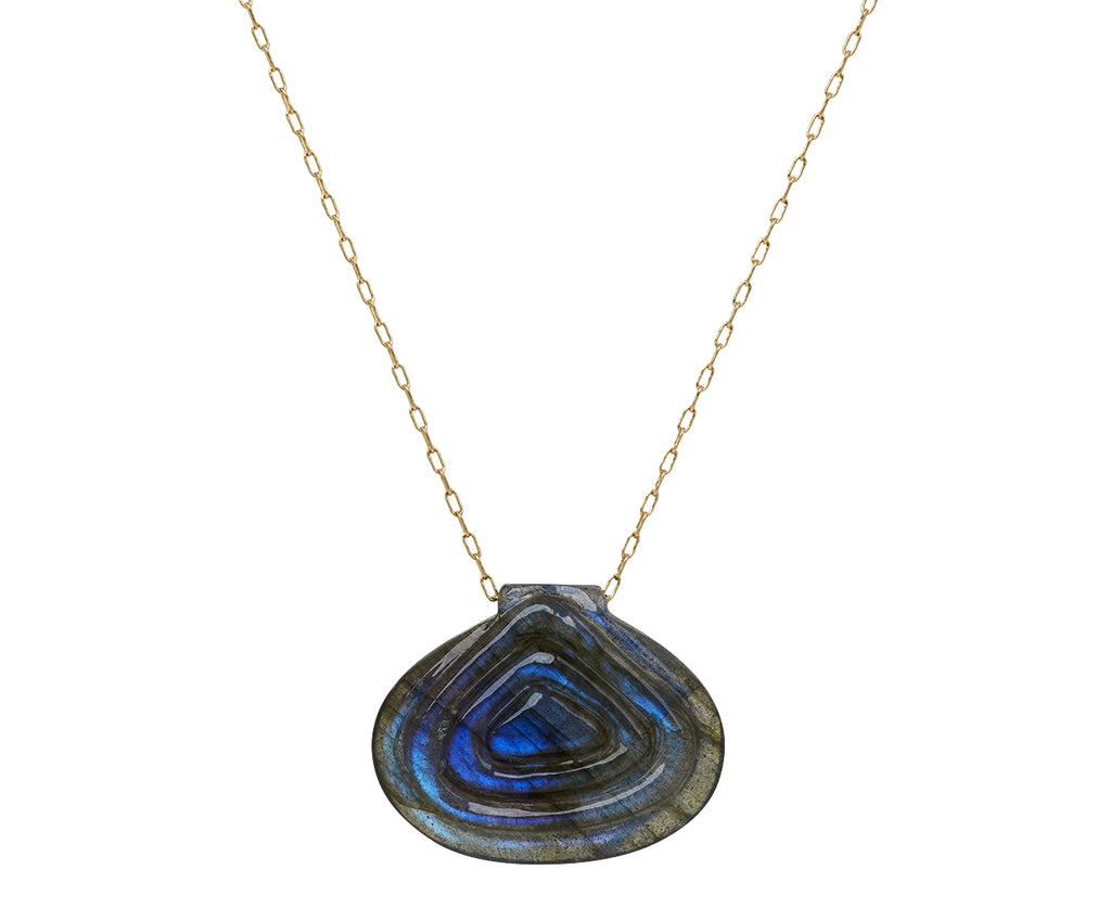 Labradorite Carved Tapiz Bead Necklace