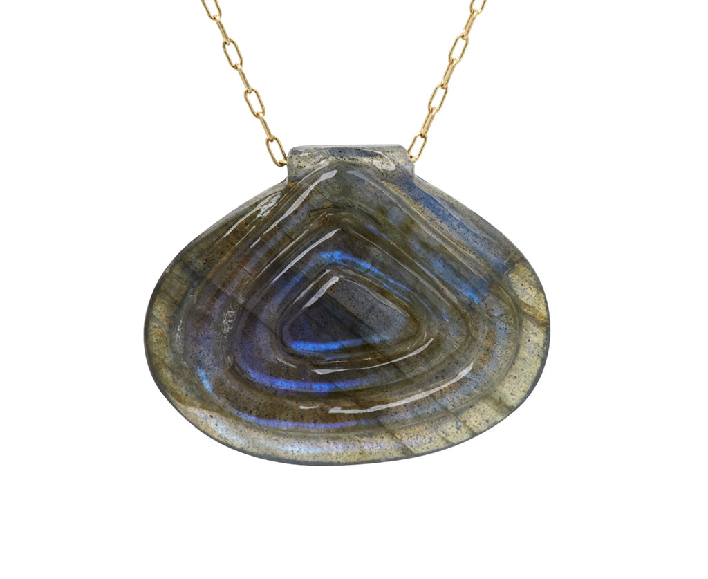 Labradorite Carved Tapiz Bead Necklace