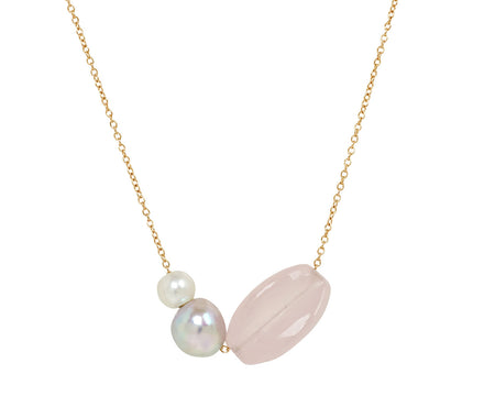 Rose Quartz and Pearl Necklace