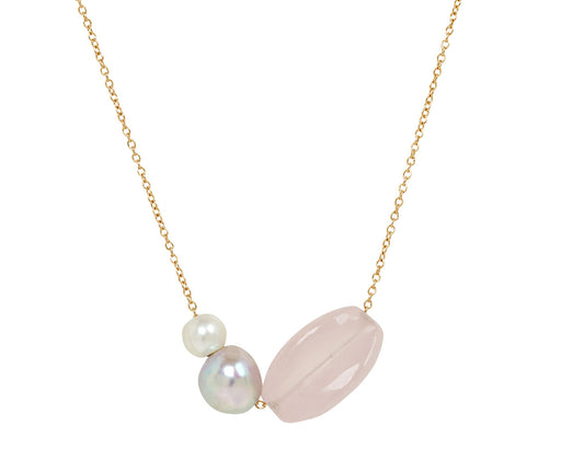 Rose Quartz and Pearl Necklace