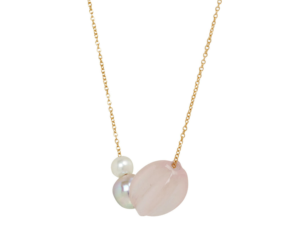 Rose Quartz and Pearl Necklace