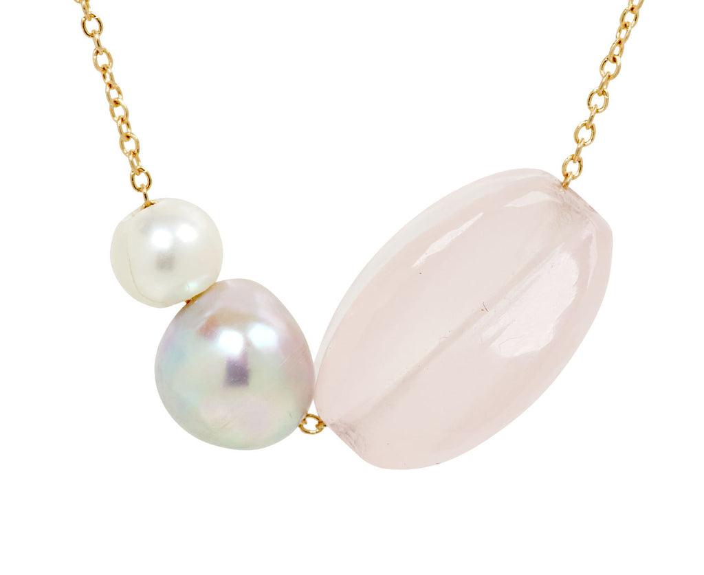Rose Quartz and Pearl Necklace