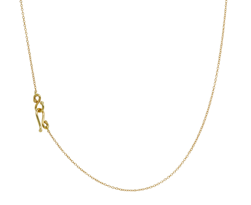 TenThousandThings Aquamarine and Green Amethyst Pendant Necklace - closure
