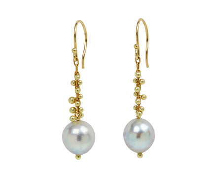 TenThousandThings White Pearl Drop Earrings