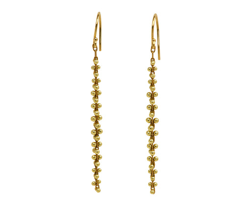 Long Gold Cluster Earrings - TWISTonline 